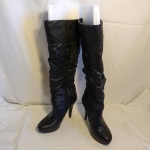 Style & Co. faux leather black platform boots 6 ½